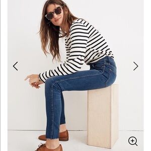 Madewell 9” High Rise Skinny Jeans Raw Hem